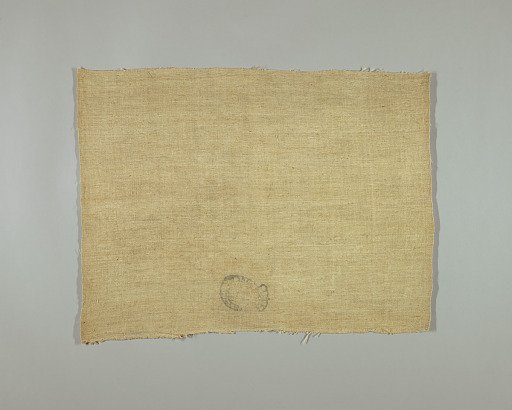 Cloth with inventory stamp
