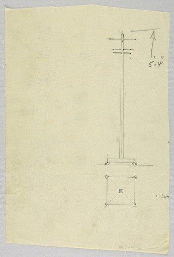 Design for Plain Hat Tree in Plan and Elevation