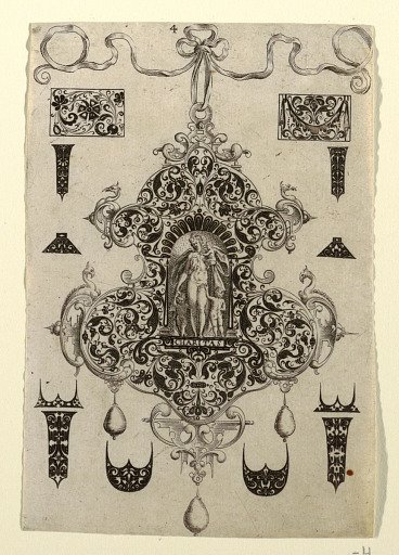 Plate 4, from a series of eight pendant designs with the cardinal virtues