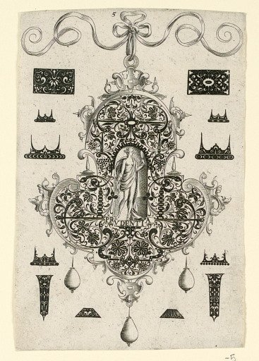 Plate 5, from a series of eight pendant designs with the cardinal virtues