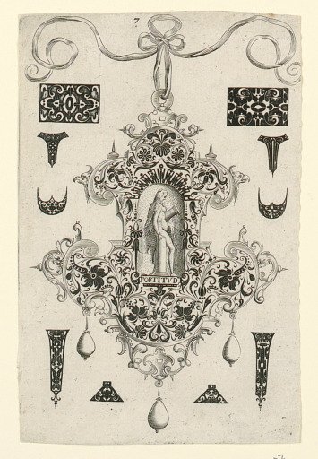 Plate 7, from a series of eight pendant designs with the cardinal virtues