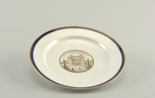 Plate Depicting the Villa Borghese, from a "Topographical" Dinner or Dessert Service ("A Vedute")