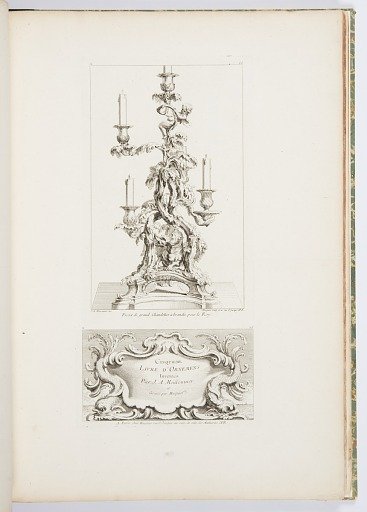CINQUIEME LIVRE D'ORNAMENS Inventés Par J.A. Meissonnier et Gravé par Huquier