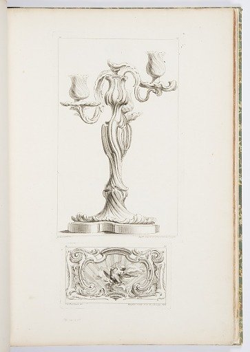 Ornamental Panel, plate 33, from Oeuvres de Juste-Aurèle Meissonnier (Works by Juste-Aurèle Meissonnier)