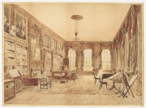 The Interior of the Library at Cassiobury