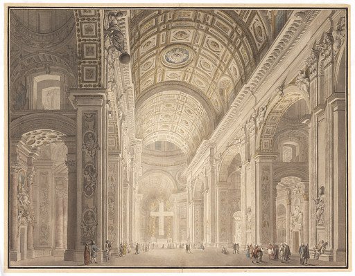 Interior of St. Peter's Illuminated