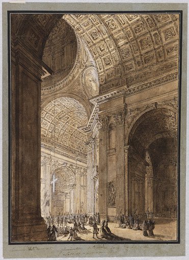 Interior of St. Peter's Illuminated