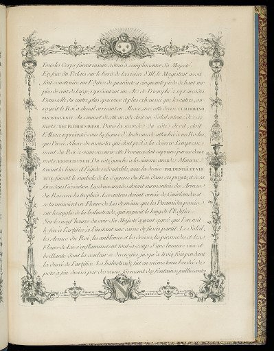 DESCRIPTION DES FÊTES DONNÉES PAR LA VILLE DE STRASBOURG Pour la Convalescence du Roi : à l’arrivée et pendant le séjour de Sa Majesté en cette Ville.