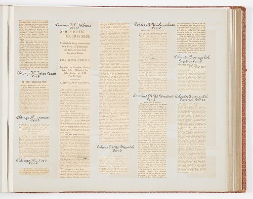 Commemorative Scrapbook Documenting the 1901 Record Breaking Coach Race from New York City to Philadelphia and Back Again