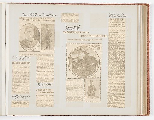 Commemorative Scrapbook Documenting the 1901 Record Breaking Coach Race from New York City to Philadelphia and Back Again