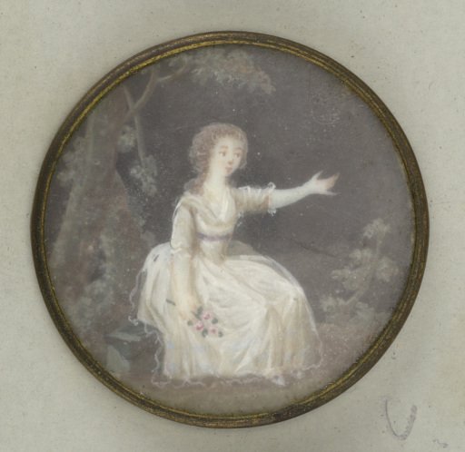 Button with Painted Lady