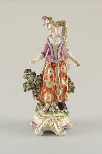 Figure of a Female "Ranelagh" Dancer (One of a Pair)
