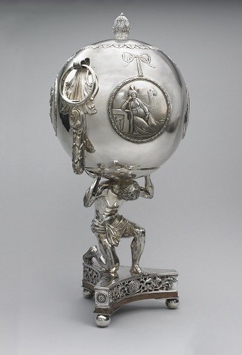 Tea Urn in the Shape of Atlas Supporting the World