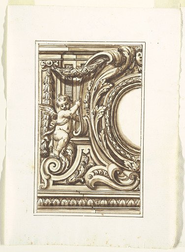 One of a set of twelve projects for the decoration of wall panels, to be placed at a height. Preceded by a title page