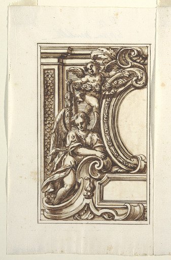 One of a set of twelve projects for the decoration of wall panels, to be placed at a height. Preceded by a title page