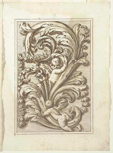 One of a set of projects for a title page and for the decoration of a vertical panel