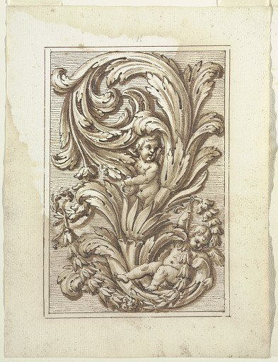 One of a set of projects for a title page and for the decoration of a vertical panel