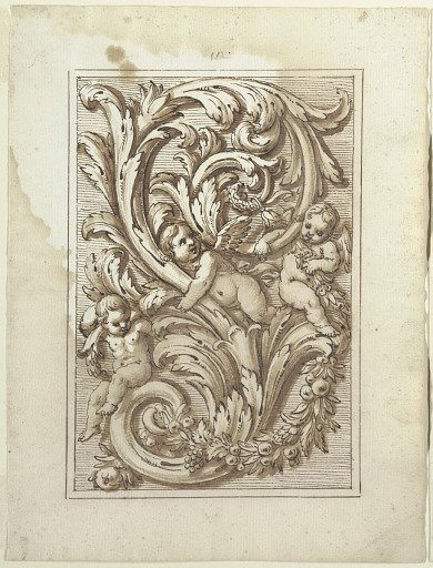 One of a set of projects for a title page and for the decoration of a vertical panel