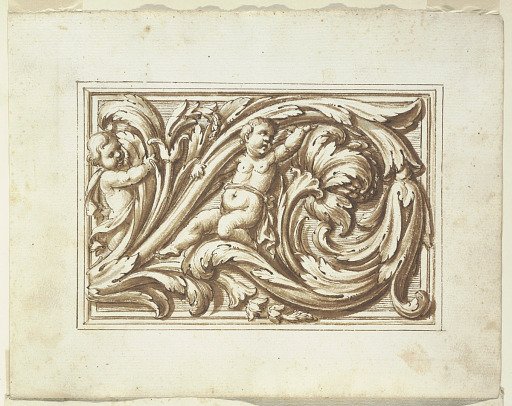 One of a set of projects for a title page and decoration of a horizontal panel