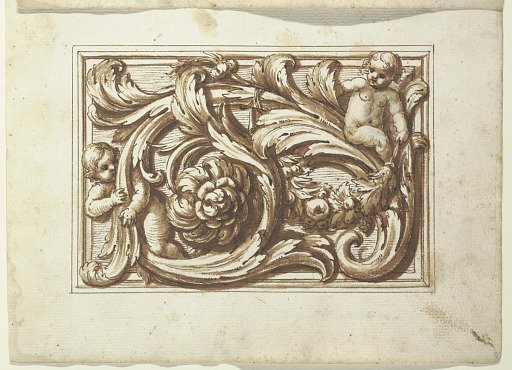 One of a set of projects for a title page and decoration of a horizontal panel