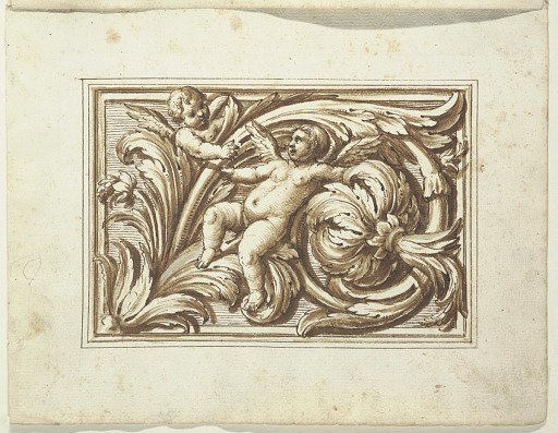 One of a set of projects for a title page and decoration of a horizontal panel