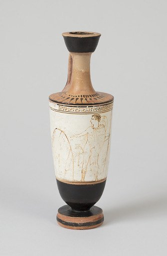 Lekythos with Youth Holding Lances