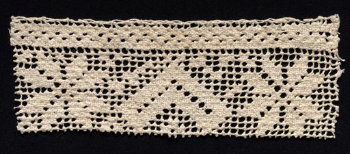 Fragment of a Band with Floral Motif