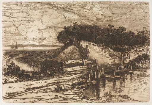 Gardiner's Bay, Long Island, seen from Fresh Pond