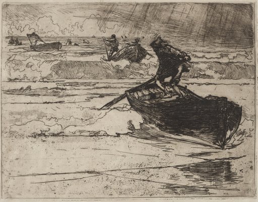 Pêcheurs Fuyants devant l'Orage