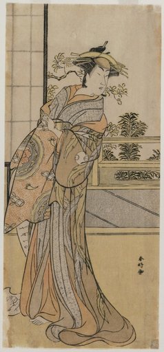Arashi Murajiro as a Courtesan Holding a Letter