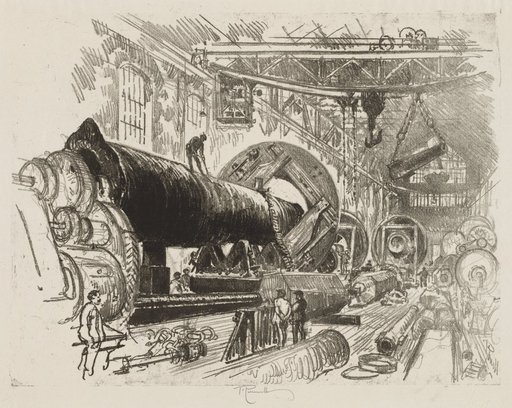 English War Work: Cutting and Turning a Big Gun