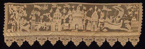 Lace Border with Battle Scene