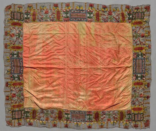 Cover with Border of Abstract Floral Motifs