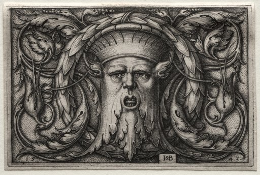 Ornament of Satyr's Head and Wreath