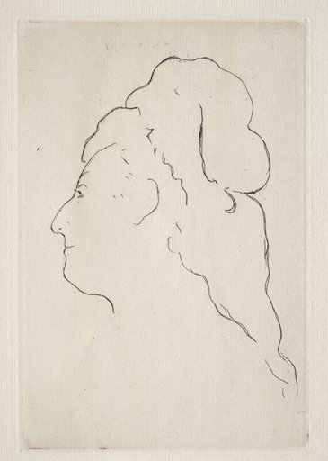 Profile of Eva Gonzalès turned to the left