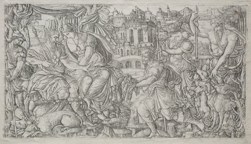 Huntsman Presenting a Gift to a King