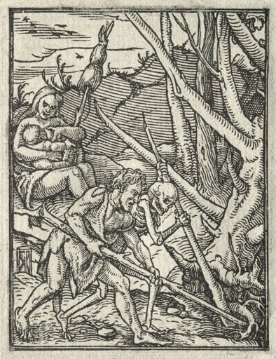 The Dance of Death: Expulsion from Paradise; Adam Cultivating the Ground