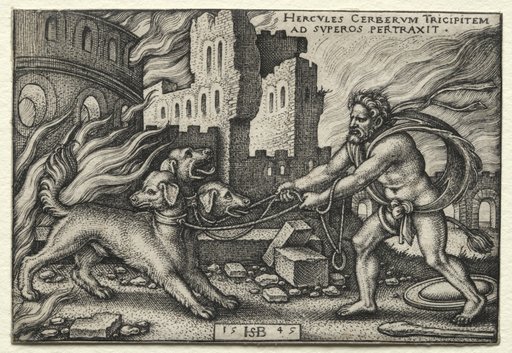 The Labors of Hercules: Hercules Dragging Cerberus from the Underworld