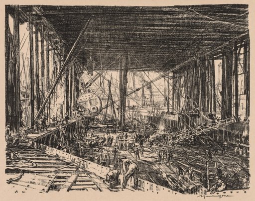 On the Clyde, 1917-1918: The Floor of the Train Ferry