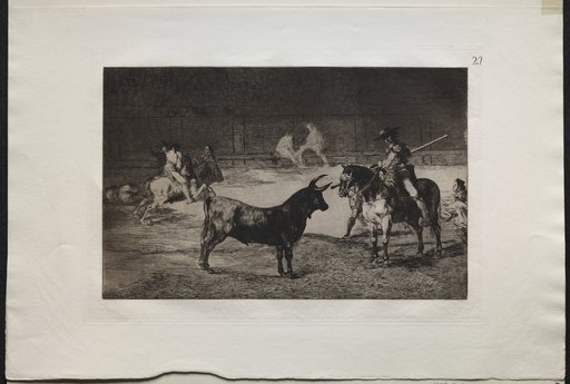 Bullfights: The Celebrated Picador, Fernando del Toro, Draws the Fierce Beast on with his Pique
