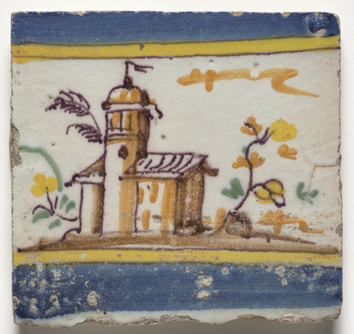 Wall Tile–Building with Tower