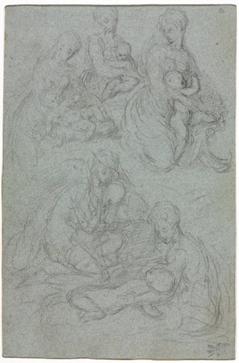 Sketches of Virgin and Child