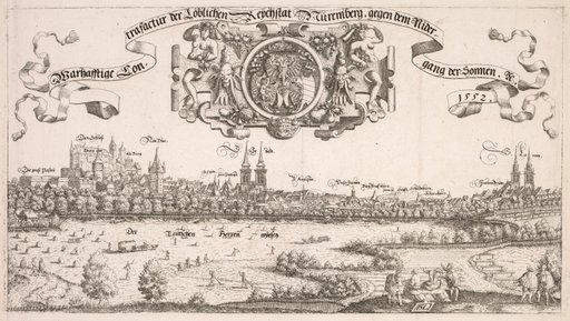 Panoramic View of Nuremberg: Center Portion