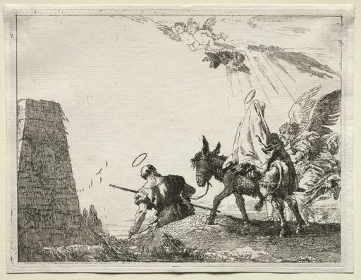 Flight into Egypt: The Holy Family Passing near a Pyramid
