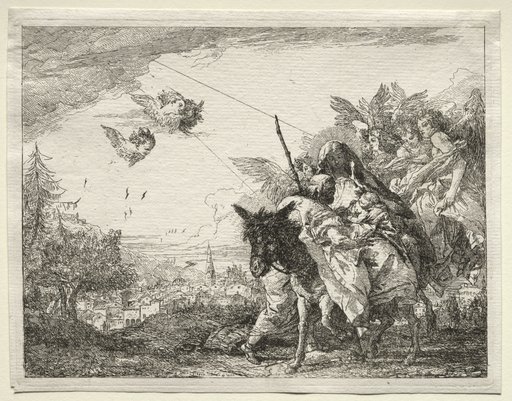 Flight into Egypt: Joseph Pausing to Gaze at the Infant Christ