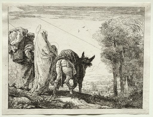 Flight into Egypt: The Holy Family Approaching a Village