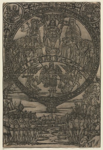 The Last Judgment in the Presence of the Saints and the Archangel Michael