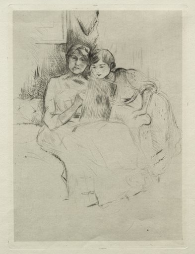The Drawing Lesson (Berthe Morisot Drawing with Her Daughter)