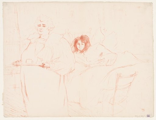 Elles: Woman Carrying a Tray, Mme. Baron and Mlle. Popo