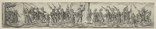 Marching Soldiers, in the Center a Standard Bearer